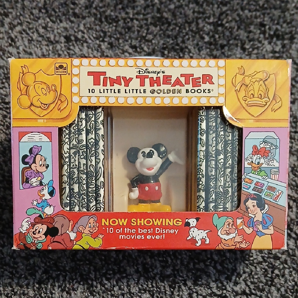 🛑Disney Tiny Theatre Book Set Golden Book Mickey Mouse